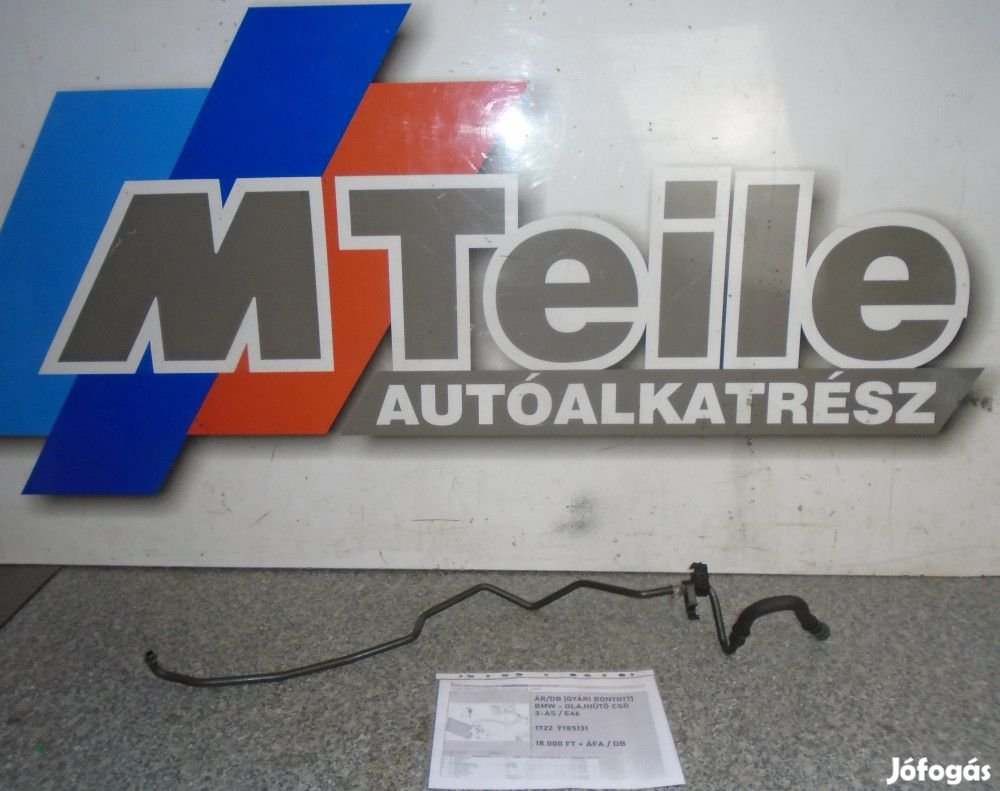 ÁR/DB [GYÁRI BONTOTT] BMW - OLAJHŰTŐ CSŐ - 3-AS / E46 -|1722 7785131|